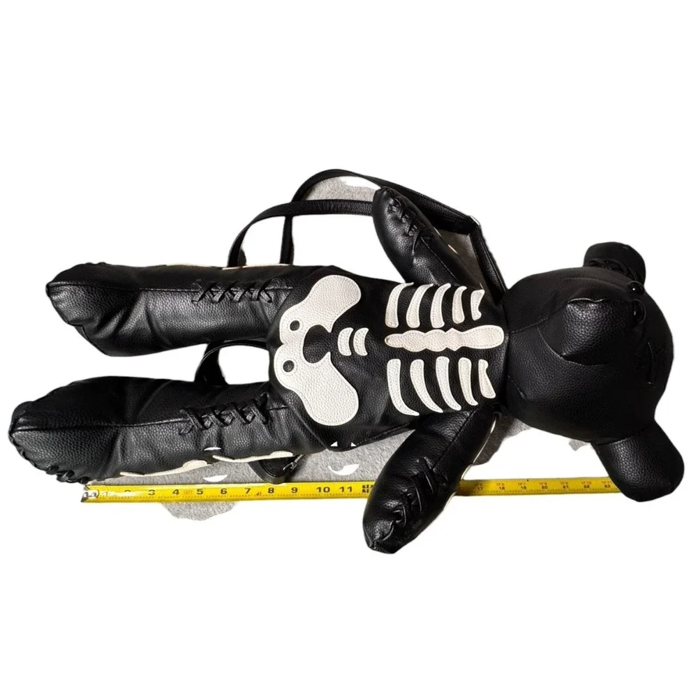 DOLLS KILL DEADY TEDDY STUFFED BEAR BACKPACK SKELETON GOTH PUNK 24